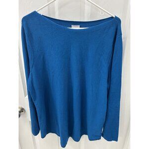 NWT Chico's Bateau Pullover Sweater Size 3 (XLarge) Aurora Teal